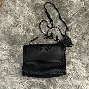 Authentic Tory Burch Fleming Small Tonal Convertible Shoulder Bag